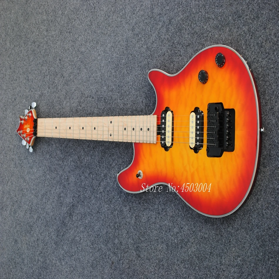 

in stock Floyd rose olp electric guitar,with Zebra pickup,Maple fingerboard with large sunburst flower finish,free shipping!