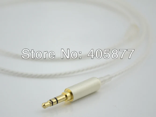 High quality silver plated headphone cable for IE8 IE80 headphone audio cable 1M