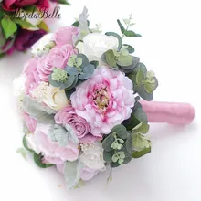 Modabelle dusty розовый свадебный букет для продажи дизайн роза искусственный букет невесты портбукет с цветами