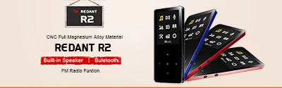 REDANT mp3 плеер с Динамик 1,8 дюйма Экран сенсорные клавиши fm-радио, мини-USB MP 3 Hi-Fi плеер Портативный Металл walkman MP-3