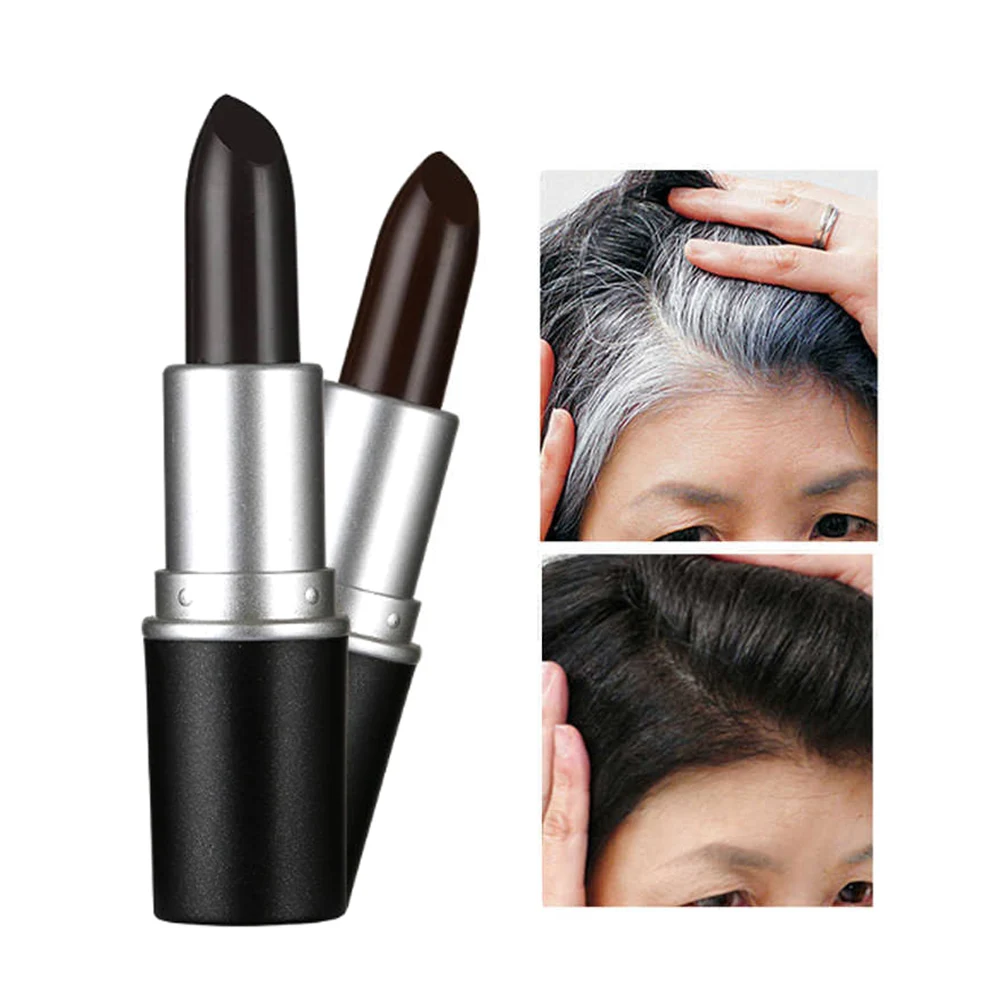 

One-Time Lipstick Shape Hair Dye Pen Unisex Portable Fast Temporary Coverage Hair Color Modify Cream Non-permanent Dyeing Agent