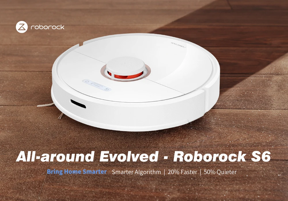Roborock S6 Robot Vacuum Cleaner Home Automatic Sweeping Mopping Dust Sterilize 2000PA Smart Planned Machine Remote Control