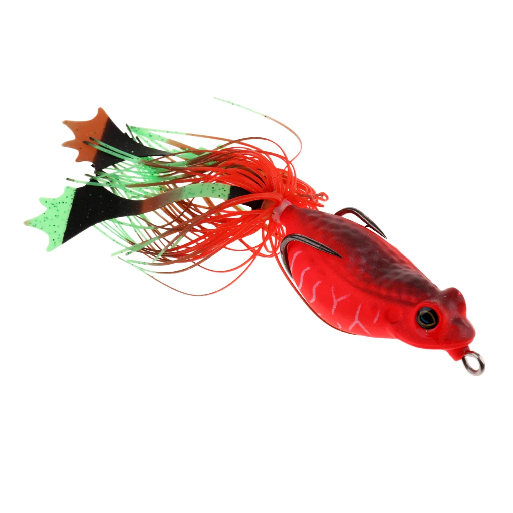 3D Frog Soft Fishing Lure Bait Floating Crankbaits Bass Pike Perch Catfish Snakehead Topwater Hollow Body Artificial Lures
