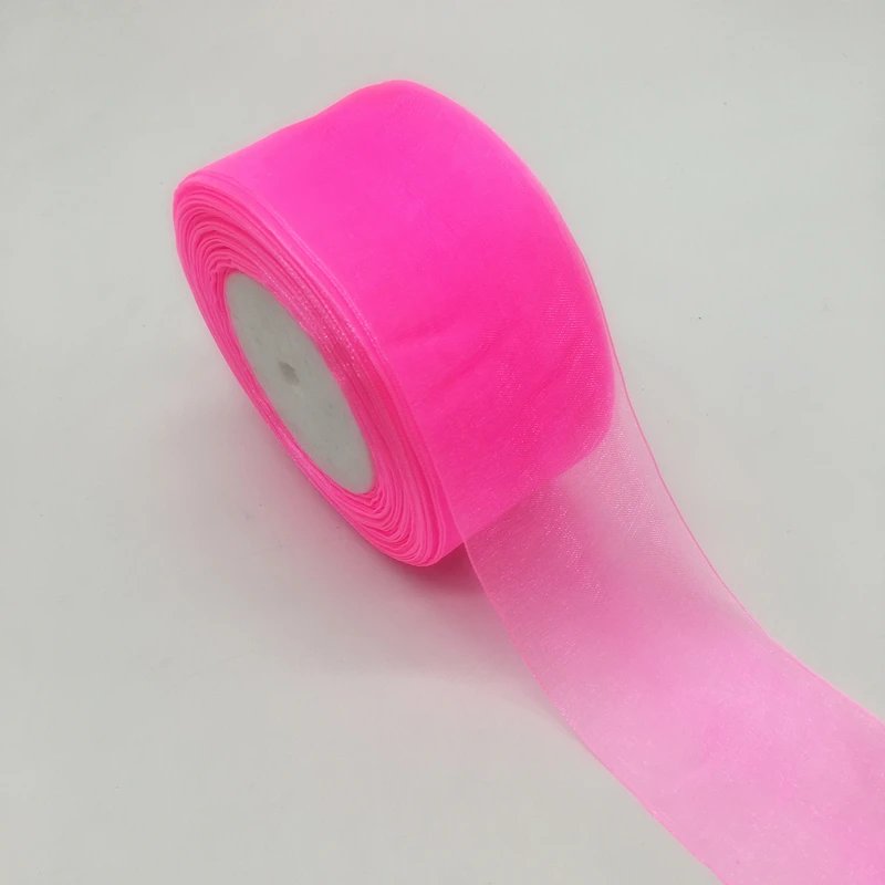 5 ярдов/партия лента для украшения ремня 50 мм|pink organza ribbon|craft ribbonorganza ribbon bows |