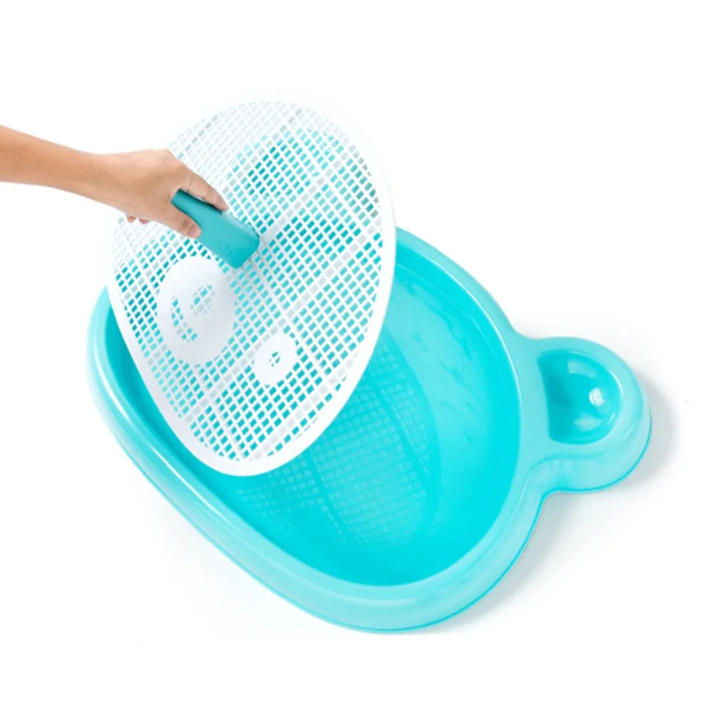 

LanLan Portable Pet Bear-shape Dog Toilet Tray with Column Urinal Bowl Pee Training Toilet