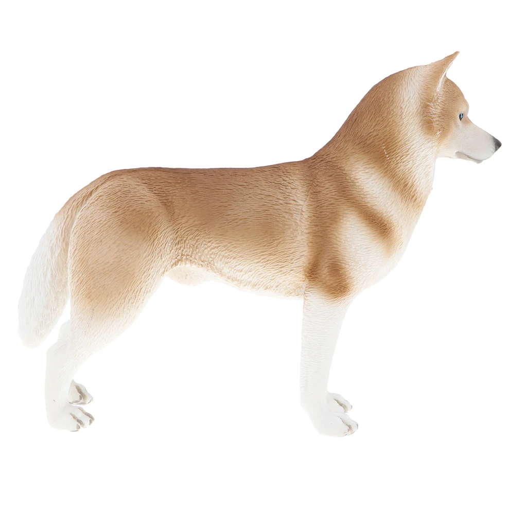 2pcs Plastic Realistic Animals Husky Dog Pet Action Figure Doll Toys Insect Playset Kid Toddler Learning Toys Decor Collectibles