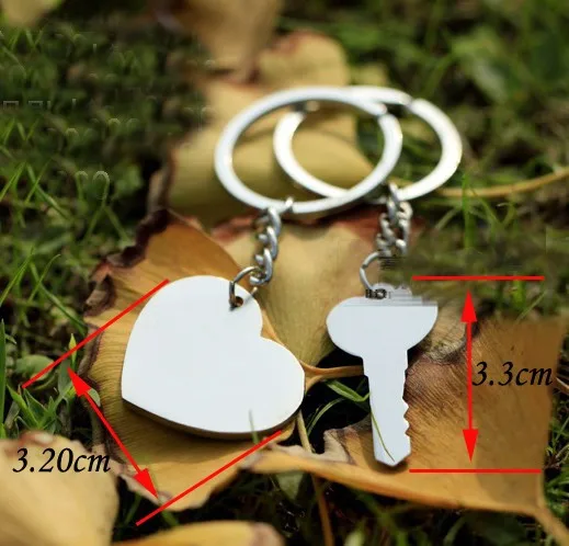 Silver Plated Couples My Heart Keychain 10