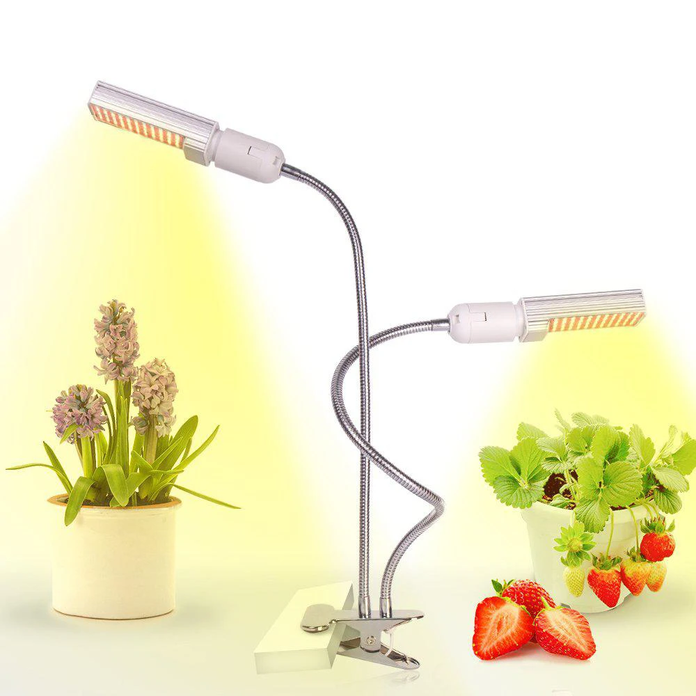 

Led Grow Light Bulb for Indoor Plants, Super Bright 88LEDs Sunlike Full Spectrum Grow Lamp Warm, Dual Head Gooseneck phytolamp