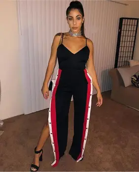 

Top Quality Women Sexy Patchwork Bandage Pants 2018 Bodycon Designer Bandage Pants