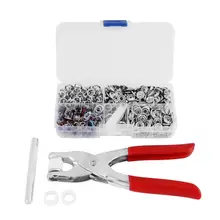 Pliers set hand tool set with 120 sets of mixed color metal claw snap fasteners by bolt