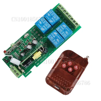 

Wireless Remote Control Switch System AC85V~250V 110V 220V RF 4 Relay 200M Wide Voltage Multi-Function For Smart/ Home light