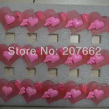 100 шт/партия 3 шт легкий мягкий резиновый светодиодный Брошь булавка светодиодный сверкающий значок светодиодный значок булавка с ангелом для свадебных вещей