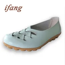 2016 Nouvelle Marque Arrivée Femmes Chaussures Mère Infirmière Ballet Doux Confortable Découpes Mocassins D’été Respirant En Cuir Véritable Appartements