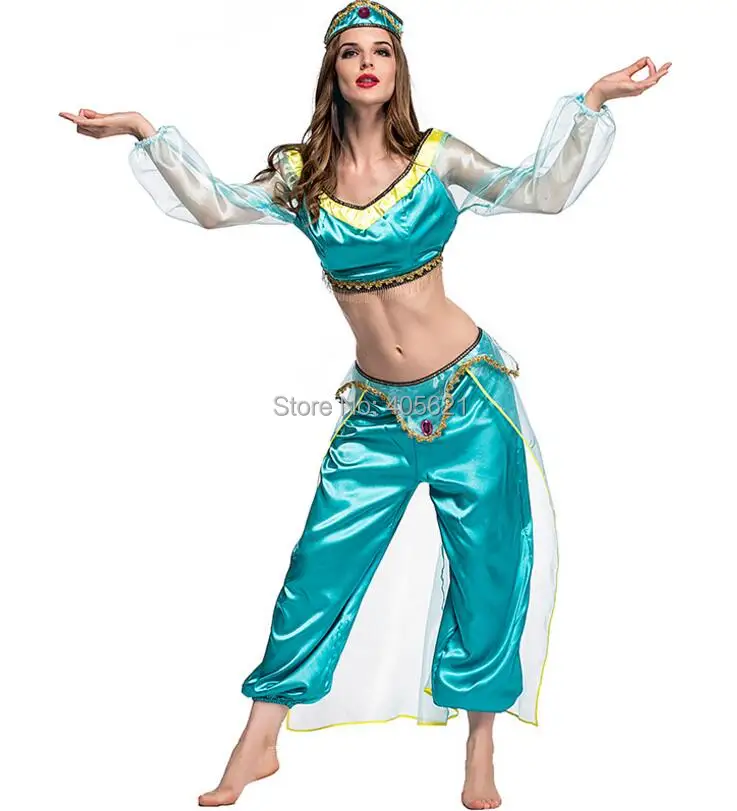 

Halloween Aladdin's lamp Jasmine Adult Female Women Dress Up Roll Play Anime Cosplay Costume Party Supplies Performance Clothes