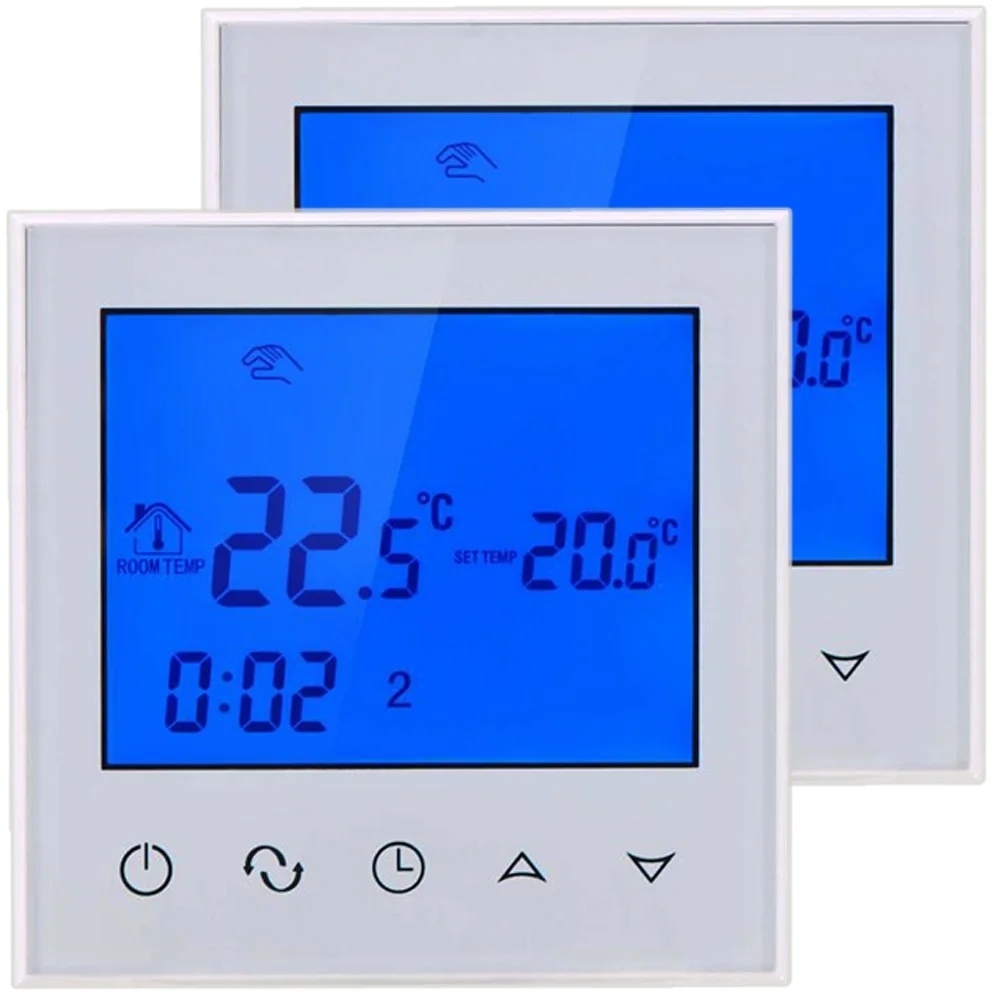 2 шт. TDS21-EP терморегулятор сенсорный экран нагревательный термостат для электрического теплого пола система отопления термостат - Цвет: WB