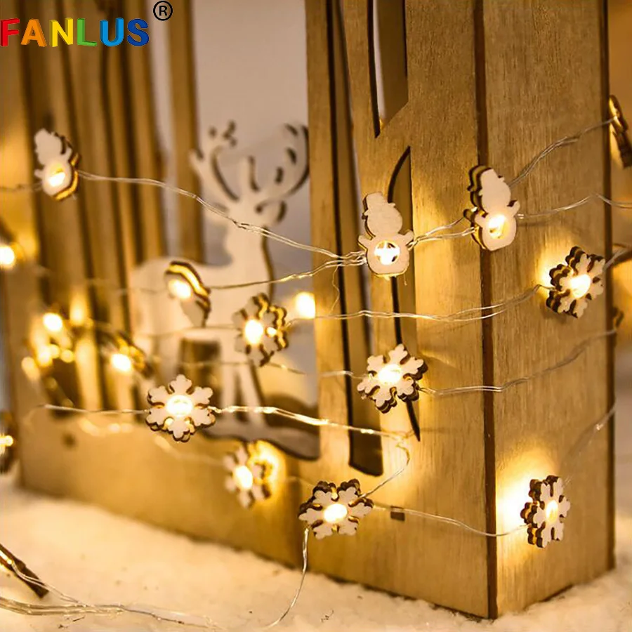 

2M Christmas LED Light String Decorations for Tree Topper Decoration Home Xmas Party Supplies Favors Gift Star Garland Ornament