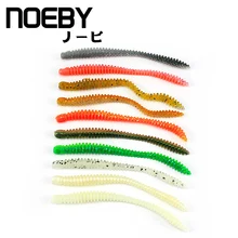 NOEBY 6 шт./партия, Мягкая приманка, 120 мм/3,5 г, приманка, приманка, запах, мягкий свимбейт в форме червя, искусственная приманка, светящаяся, земляной червь, приманка для ловли басов