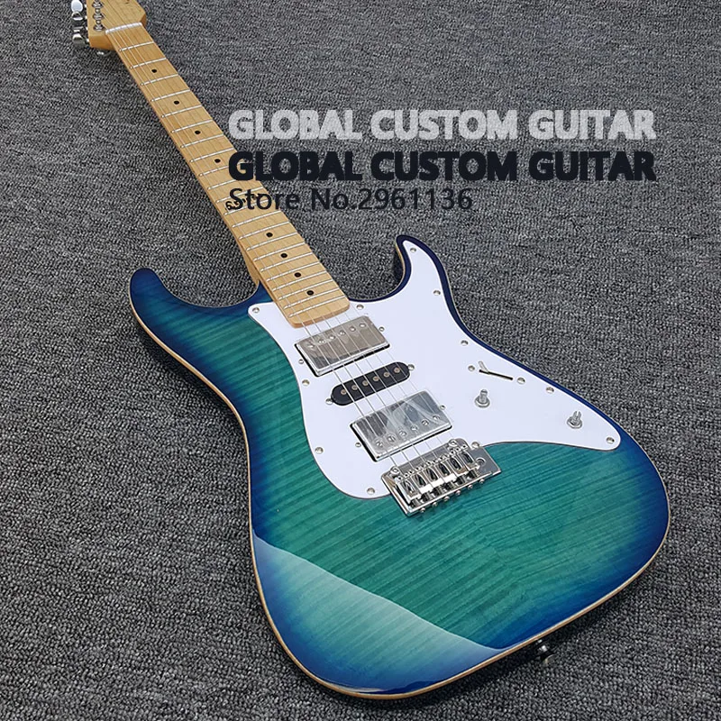 

High quality electric guitar,Lock the string Jean button electric guitar,Real photo showing free shipping