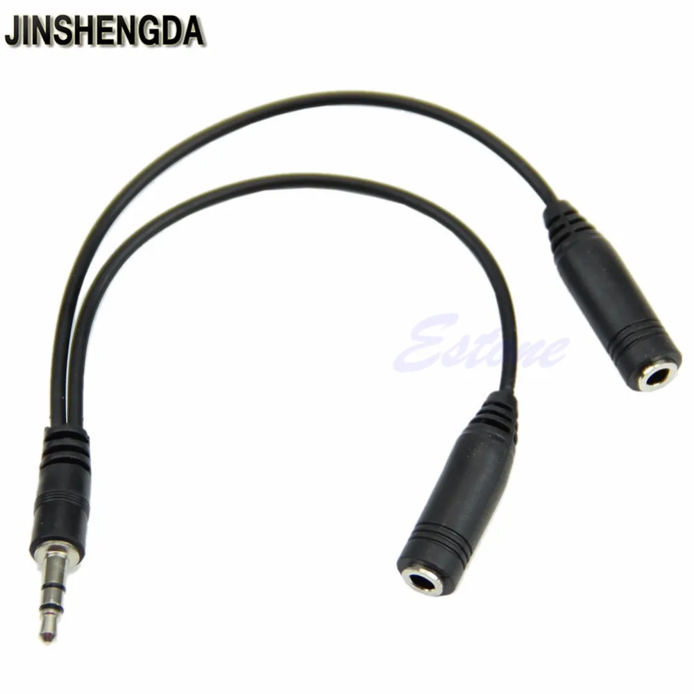 

JINSHENGDA 1 PC JINSHENGDA 3.5mm 1/8 Male To 2 Dual Female Earphone Headphone Stereo Audio Y Splitter Cable