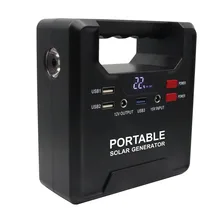 Многофункциональный портативный солнечный генератор 220 В AC USB 5 В DC Выходная мощность ЖК-дисплей Зарядка для сотового телефона и домашнего блока питания