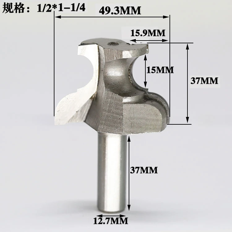 1/2inch shank Woodworking milling cutter multi-angle cutter woodworking wood milling cutter with edge mesa lace knife edge