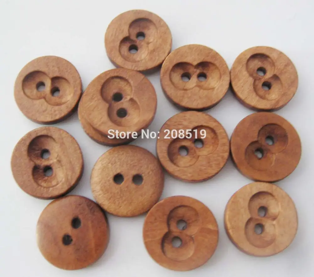 

WBNVNW 15MM shirt buttons 100pcs engraved wooden button garment accessories