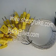 0,5 M K термопары из стекловолокна с миниатюрным разъем термопары Быстрая