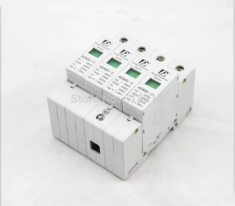 (1 шт./лот) Высокое качество 4P 20 40kA 380V AC Din Rail SPD горячая Распродажа бытовой