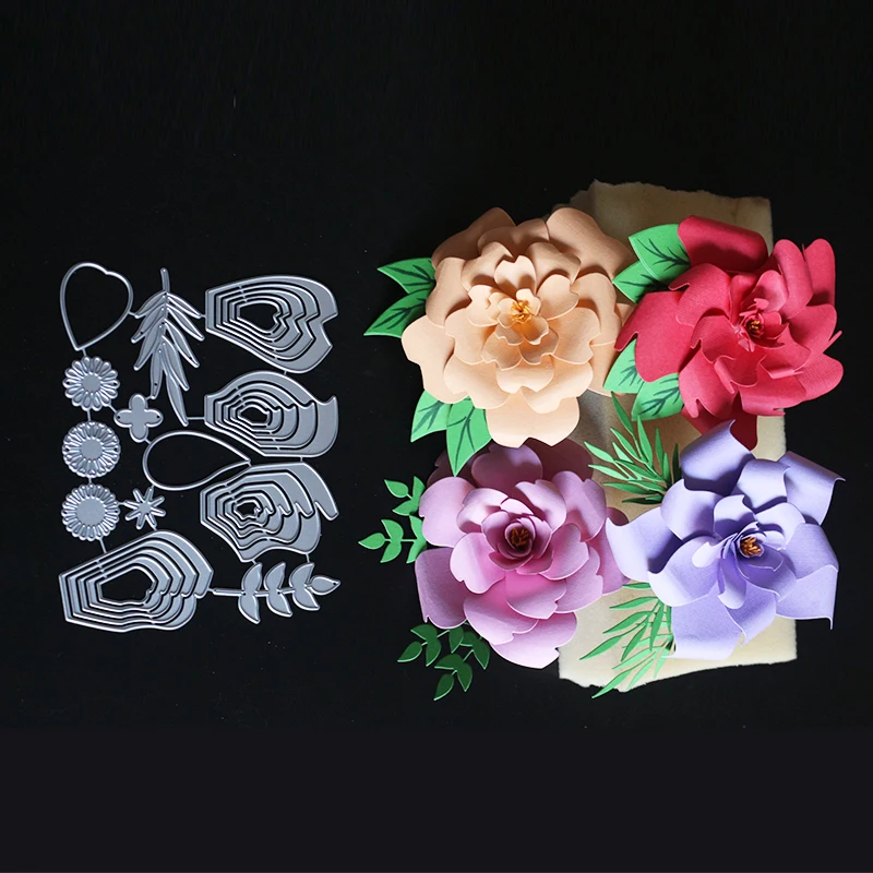 

Layered petals Design Metal Cutting Dies for Card Making DIY Scrapbooking Photo Album Decoretive Embossing Stencial 020