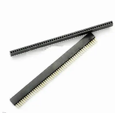 10Pcs Gold Plated Pitch 1.27mm Male 50 Pin Single Row Straight Pin Header Strip
