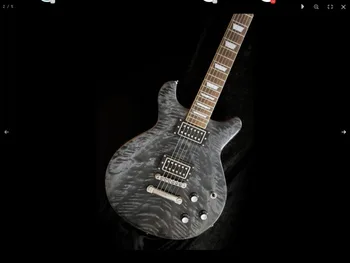 

Customized guitar/transparent black water ripple top/mahogany body/rosewood fingerboard/6-string electric guitar/free shipping