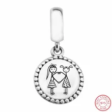 925 пробы Серебряный Besties Кулон талисман из бусин ручной работы Fit PANDORA талисманы браслеты для женщин Изготовление ювелирных изделий из драгоценных камней Лидер продаж FL660