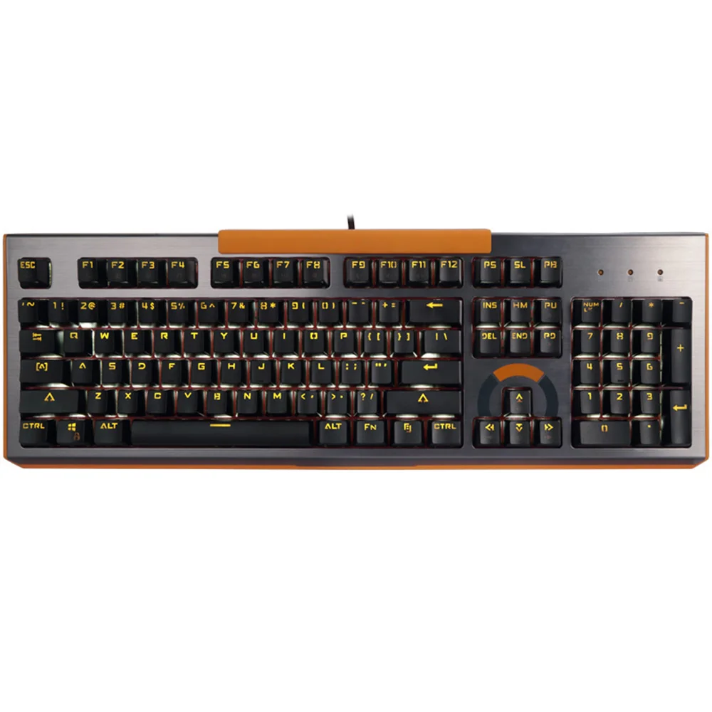 Delux KM09 Механическая игровая клавиатура с 104 клавишами n клавиша поворотным