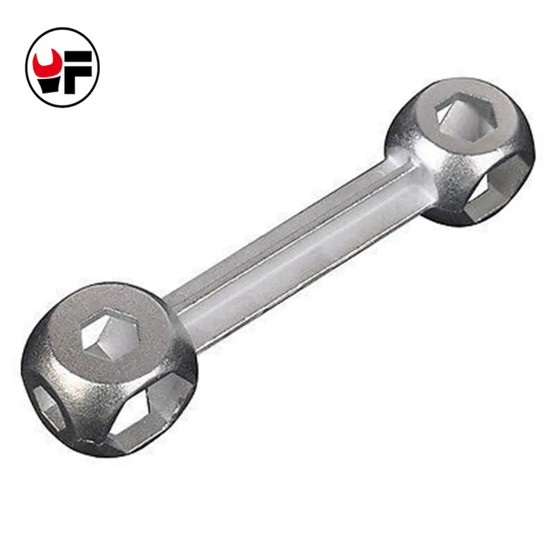 10 in 1 Durable Adjustable Bike Repair Hand Tool Universal Bone Shape 1Hexagon Wrench 6-15mm Galvanized Steel Bicycle Adapter (9)