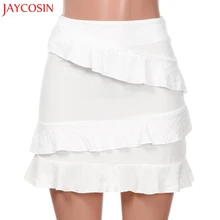 JAYCOSIN Women's Sexy Party High Waist Lace-up Hip Long Skirt z0808