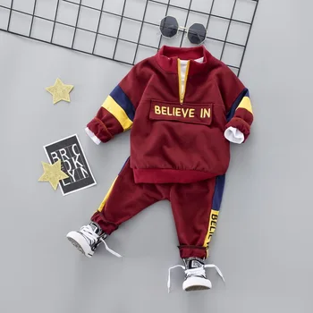 

Toddler Baby Boys Girls Cloting Sets For Spring Autumn Hooded Zipper Sports Clothes For 1 2 3 4 Years Children Tracksuit