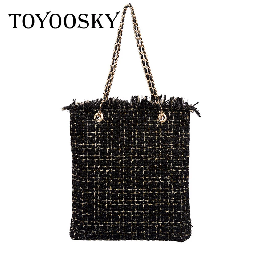 Beste TOYOOSKY Mode Luxe Vrouwen Zakken Wol Handtassen Hoge Kwaliteit handtas Dames Schoudertassen Candy Kleur Grote Capaciteit Draagtas