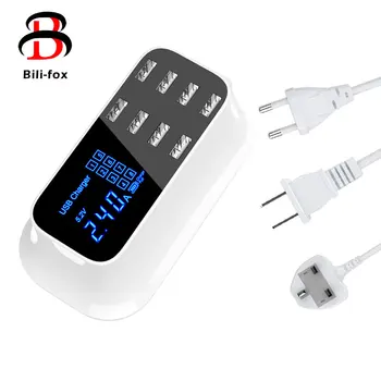

Fast Smart USB Charger Station for Phone New Led Display universal Desk multi quick 8 Port Charger Power Socket AU EU UK US Plug