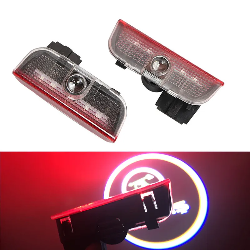 

2X LED Car Door Welcome Light Ghost Shadow Lamp Logo Projector Lights For Skoda Superb 2009 2010 2011 2012 2013 2014 2015
