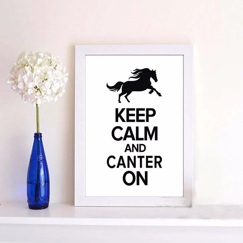 2016 NEW Keep Calm and Canter on Quote Wall Stickers DIY Home Decoration Art Decor Decal wall art canvas prints | Дом и сад