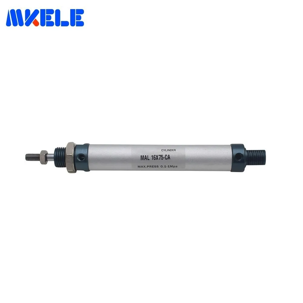 

Air Cylinder Double Acting Pneumatic Cylinder 16mm Bore Aluminum Alloy Stroke Control Fishtailing Shape Cylinders MAL16-75-CA