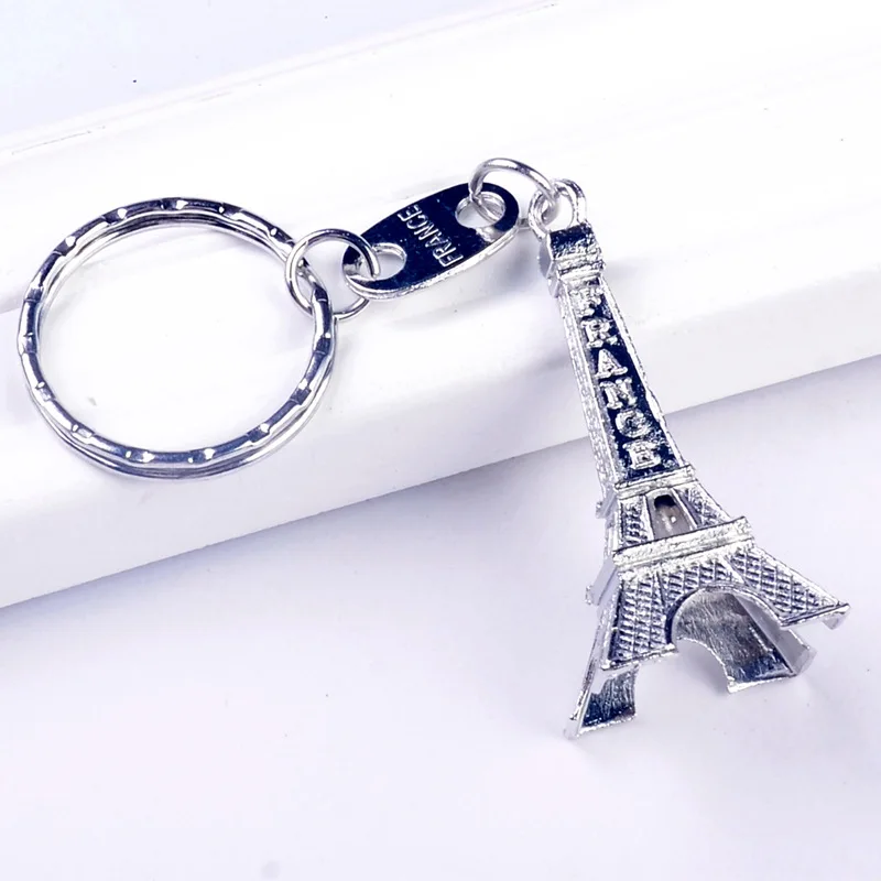 DHL, Новое поступление, креативный 300 шт./партия, Модный классический Сувенирный Париж, брелок «Эйфелева башня» с кольцом для ключей - Цвет: Silver