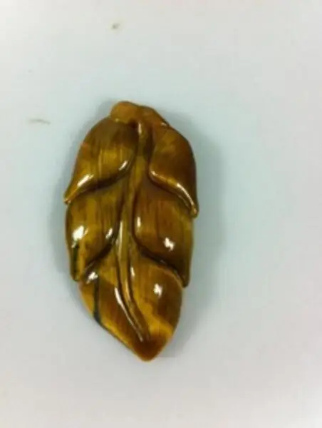 

1pcs Natural Tiger's Eye Gem Stone Hand Carved Leaf Pendant + Rope Necklace Lucky Pendants Fine Jewelry for woman & man