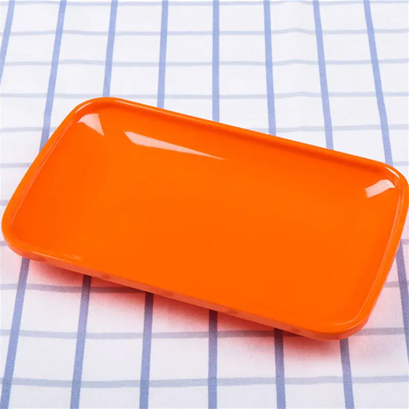 New 7.5/8.5/9.5 Inch Colorful Melamine Plate Dish Rectangle For Snack Fruit Vegetable Hot Pot Shop Buffet BBQ Kitchen Tableware