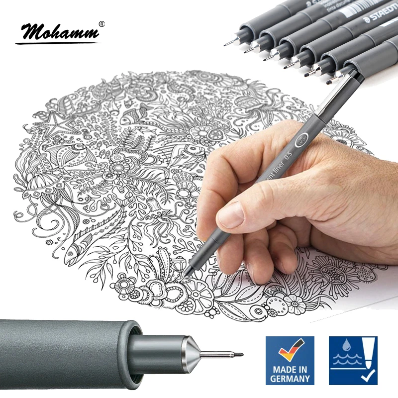 

Pigment Liner Drawing needle pen gel pen 0.05 0.1 0.2 0.3 0.4 0.5 0.6 0.7 0.8 1.0 1.2mm