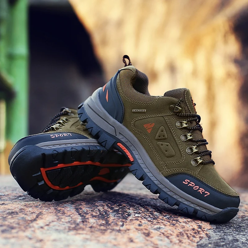 Classtic Style Men's Hiking Boots Outdoor Waterproof Hunting Shoes Male Antiskid Outsole botas trekking mujer Mountain Sneakers