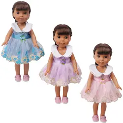 14,5 дюймов платье-кукла для девочек кружевное вечернее платье принцессы американская юбка для новорожденных детские игрушки куклы