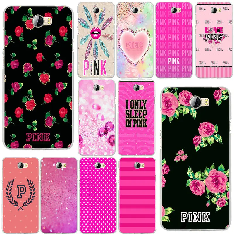 Soft Silicone Transparent Phone Cases for Huawei P8 P9 P10 P20 Mate 10 Pro Y5 Y6 Y3 II Y7 Honor 6X 9 Lite Pink Background Art | Мобильные