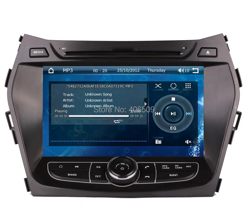 2Din Автомагнитола автомобильный dvd плеер gps навигация для hyundai IX45 Santa Fe 2013 с радио BT