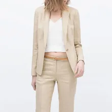 Nice Nice Design Autumn Women Suit Cotton Linen Suit Women Blazer Cotton Blazer One Button Outwear Office OL Suit BE719-19